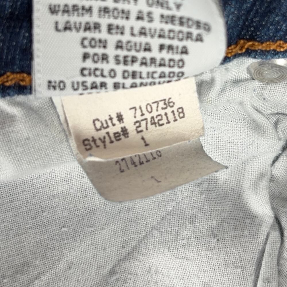 VTG L.E.I. Bootcut Jeans Juniors 1 Blue Mid Rise Denim Western Downtown Girl Y2K - Picture 11 of 12